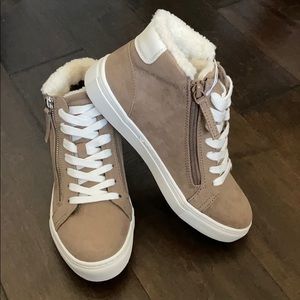 Suede high top sneakers